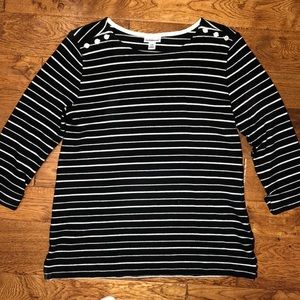 Croft & Barrow striped top in petite medium